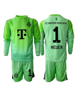 Bayern Munich Manuel Neuer #1 Portiere Maglia Gara Casa Repliche 2025-26 Bambino Maniche Lunghe